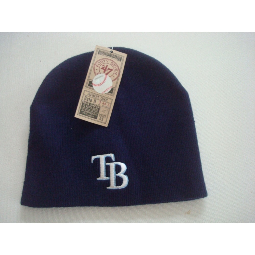 TAMPA BAY RAYS     DEADSTOCK TOBOGGAN KNIT‎ VINTAGE BEANIE SKULL HAT CAP